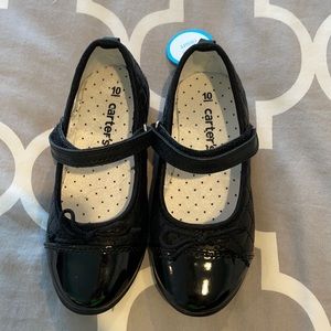 Carter’s girls black shoes BNWT toddler size 10